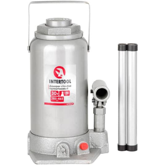 Домкрат Intertool пляшковий гідравлічний 30 т GT0029