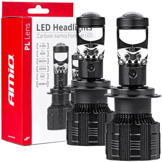 Автолампа Amio PL Lens H7/H18 60 W белая 03668