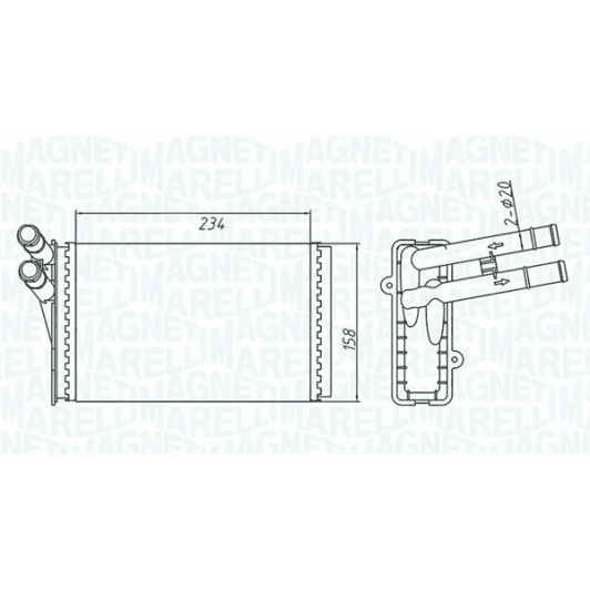 350218409000 Magneti Marelli Радиатор печки