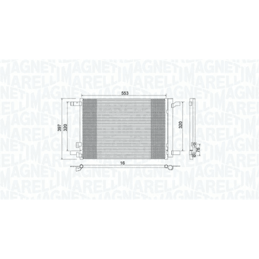350203964000 Magneti Marelli Радіатор кондиціонера