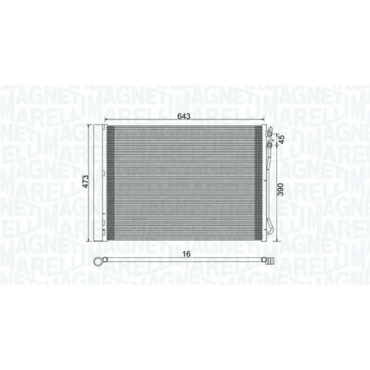 350203781000 Magneti Marelli Радиатор кондиционера