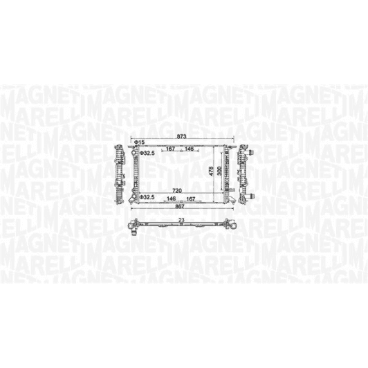 350213152100 Magneti Marelli Радіатор охолодження двигуна