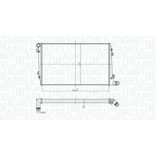 350213167300 Magneti Marelli Радіатор охолодження двигуна