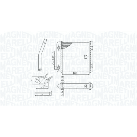 350218408000 Magneti Marelli Радіатор пічки