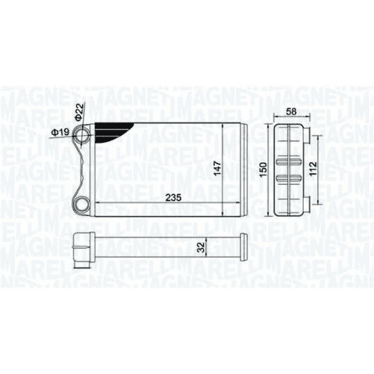 350218424000 Magneti Marelli Радиатор печки