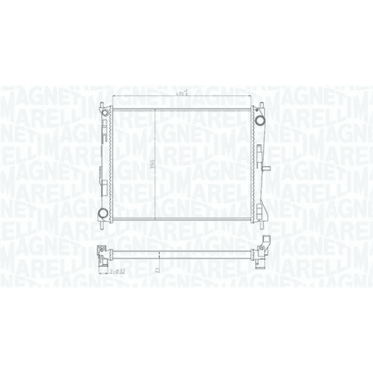 350213165300 Magneti Marelli Радиатор охлаждения двигателя