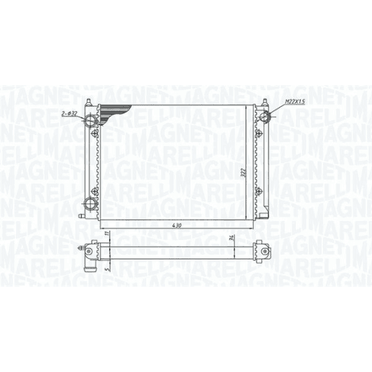 350213187400 Magneti Marelli Радиатор охлаждения двигателя