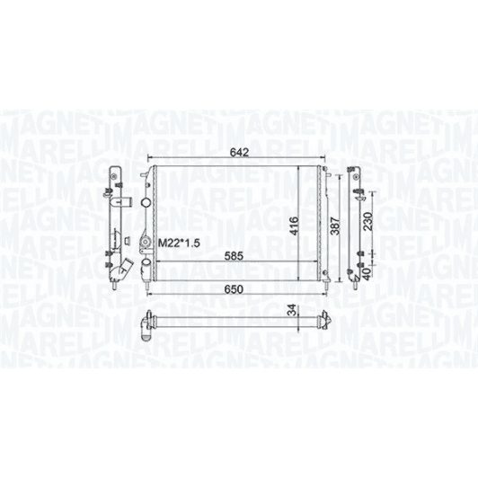 350213159100 Magneti Marelli Радіатор охолодження двигуна
