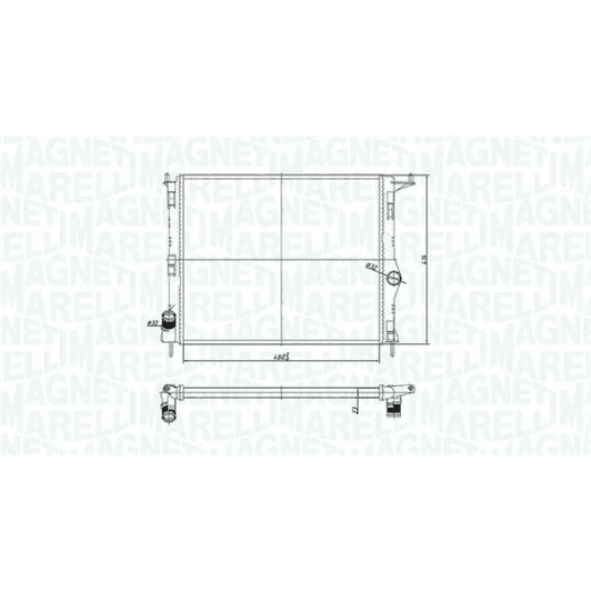 350213165900 Magneti Marelli Радиатор охлаждения двигателя