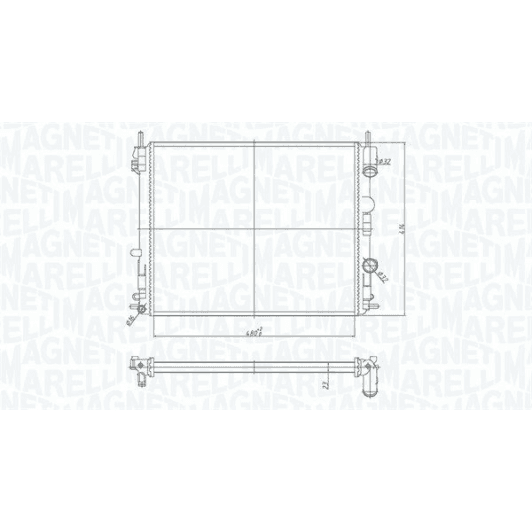 350213182200 Magneti Marelli Радиатор охлаждения двигателя