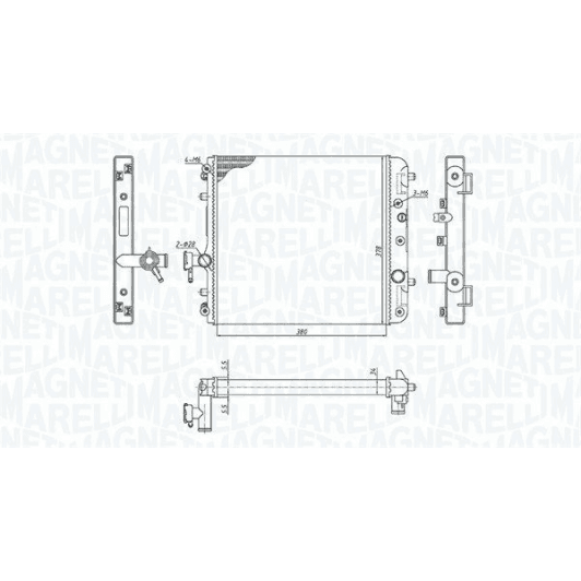 350213186100 Magneti Marelli Радиатор охлаждения двигателя для Suzuki Ignis