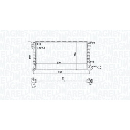 350213186600 Magneti Marelli Радіатор охолодження двигуна