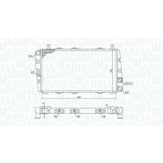 350213189700 Magneti Marelli Радіатор охолодження двигуна