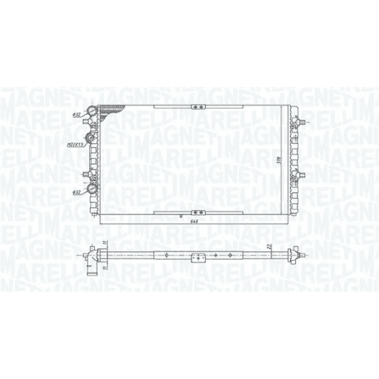 350213191400 Magneti Marelli Радиатор охлаждения двигателя