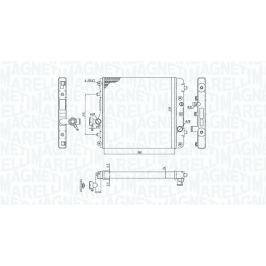 350213193100 Magneti Marelli Радіатор охолодження двигуна