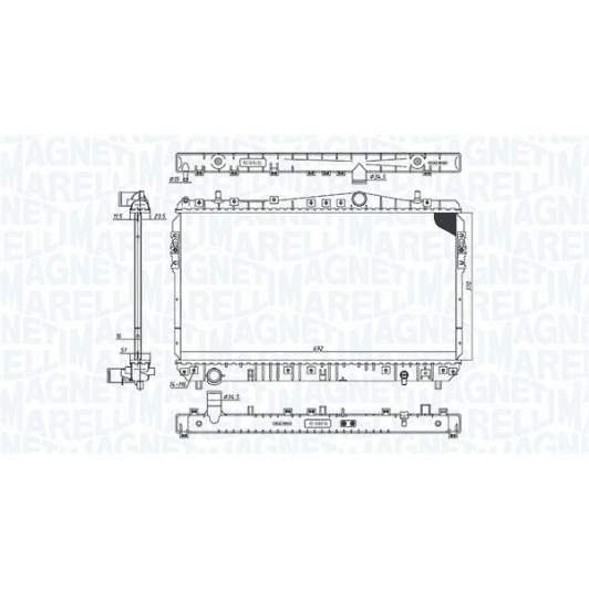 350213197600 Magneti Marelli Радиатор охлаждения двигателя