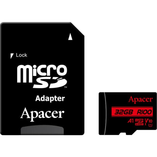 Карта пам’яті Apacer R100 microSDHC 32 ГБ з SD-адаптером