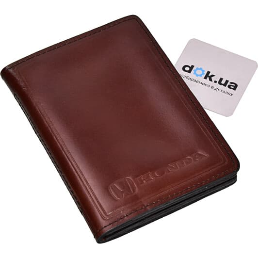 Портмоне-органайзер Poputchik 5053-033P с логотипом Honda цвет коричневый