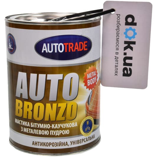 Антикор AutoTrade Autogum резиново-битумный черный (800 г, 2,4 кг)
