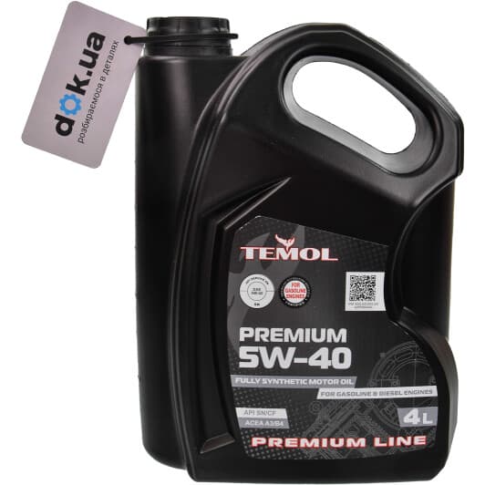 TEMOL Premium 5W-40 (4 л) моторна олива