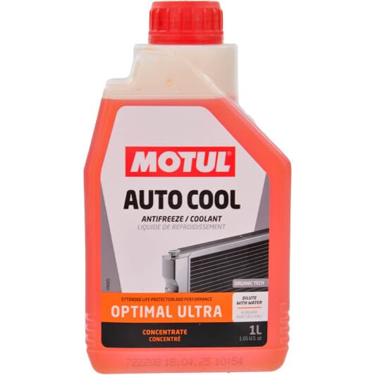 Motul Inugel Optimal Ultra G12+ оранжевый концентрат антифриза