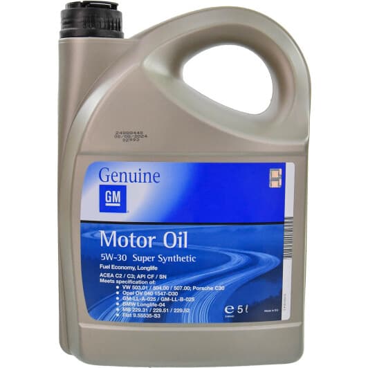 Масло General Motors Super Synthetic 5W-30