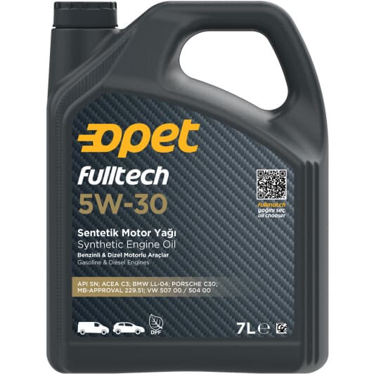 Opet Fulltech 5W-30 (7 л) моторна олива