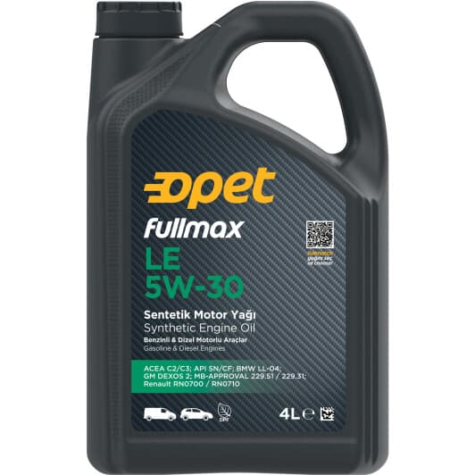 Opet Fullmax LE 5W-30 (4 л) моторное масло