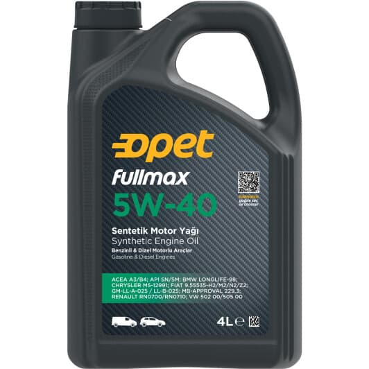 Opet Fullmax 5W-40 (4 л) моторна олива
