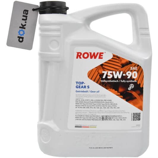 Трансмісійна олива Rowe Hightec Topgear MT-1 75W-90 синтетична