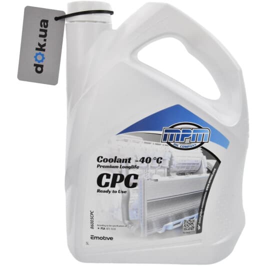 MPM Premium Longlife Citroen/Peugeot синій -40 °C, 5 л (86005CPC) готовий антифриз
