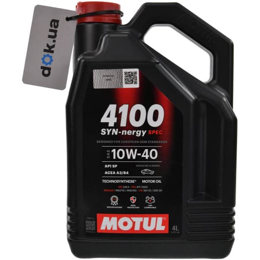 Масло Motul 4100 SYN-nergy SPEC 10W-40