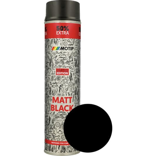 Аэрозольная краска Motip Limited Edition Black матовая термостойкая 600 мл