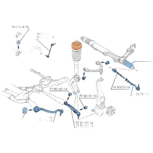 56-00165-SX Stellox Стойка стабилизатора