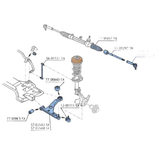 51-00632-SX Stellox Наконечник рулевой тяги