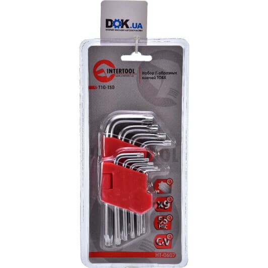 Набор ключей TORX Intertool ht0607 T10-T50 9 шт