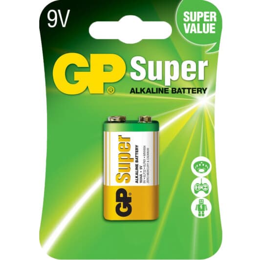 Батарейка GP Super Alkaline 4891199002311 PP3 (Krona) 9 V 1 шт