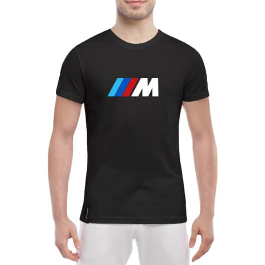 Футболка чоловіча Globuspioner класична BMW M Big Logo чорна принт спереду