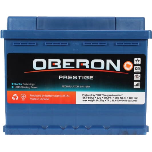 Аккумулятор Oberon 6 CT-60-L Prestige AKBLU10191