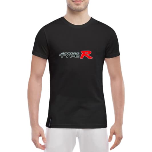 Футболка мужская Globuspioner классическая Accord Type R черная принт спереди