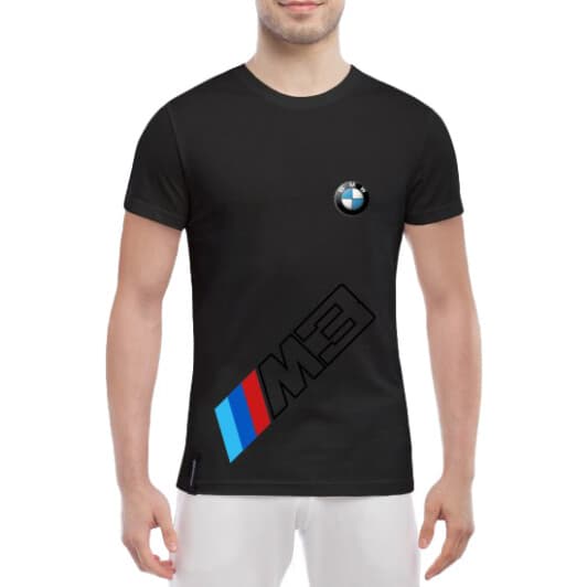 Футболка мужская Globuspioner классическая BMW M3 черная принт спереди