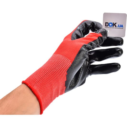 Рукавички робочі Sigma трикотажні з нітриловим покриттям червоні