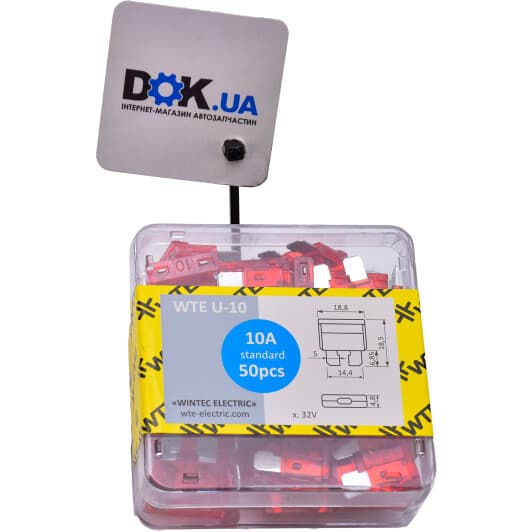 Набор предохранителей WTE WTE-U10 FT midi (normal) 50 шт.