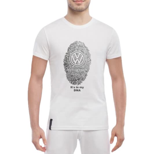 Футболка мужская Globuspioner классическая Volkswagen DNA белая принт спереди
