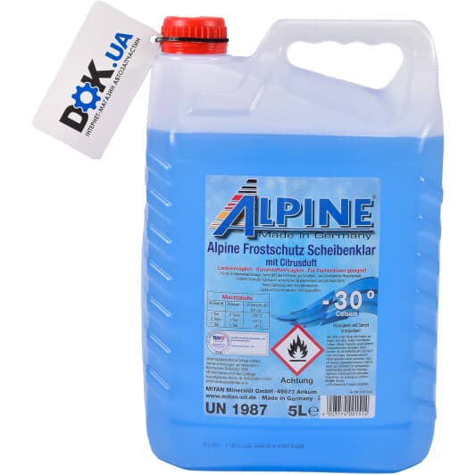 Омыватель стекла Alpine всесезонный -30 °С (5 л)