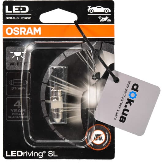 Автолампа Osram C5W SV8,5 1 W белая 6438DWP01B