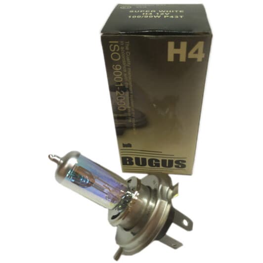 Автолампа Bugus H4 P43t 100 W світло-блакитна 12V10090W