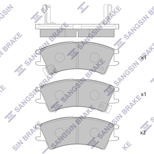 SP1096 Hi-Q Тормозные колодки для Hyundai Atos