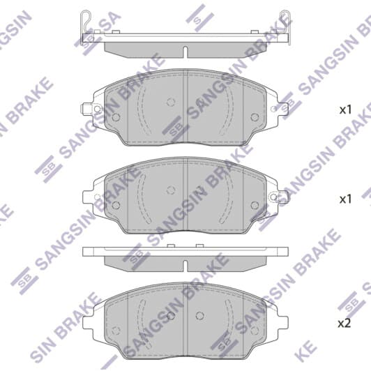 SP1481 Hi-Q Тормозные колодки для Chevrolet Aveo