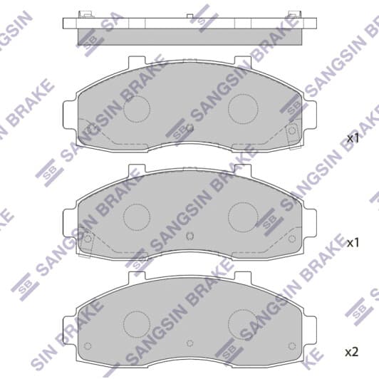 SP1091 Hi-Q Гальмівні колодки для Kia Pregio